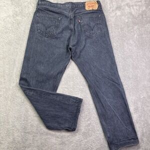 Levi's 501 Men'sStraight Fit Coupe Dark Wash Denim Jeans Size 38x32 Button Fly‎